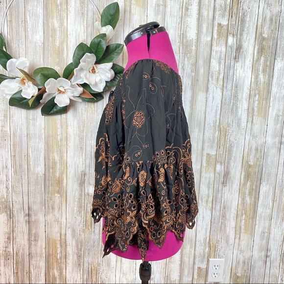 Eyelet Embroidered Off Shoulder Top - Picture 7 of 9